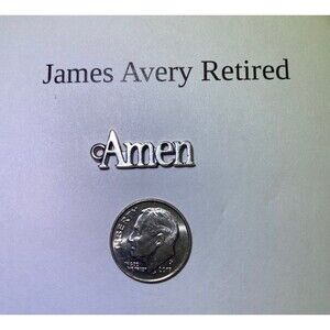 James Avery, AMEN, SCRIPT, RETIRED, Sterling Silver, #80
